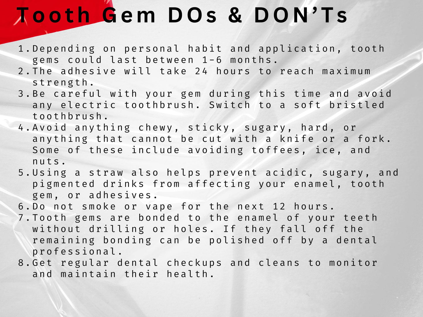 White Swarovski Tooth Gem Kit | DIY Set