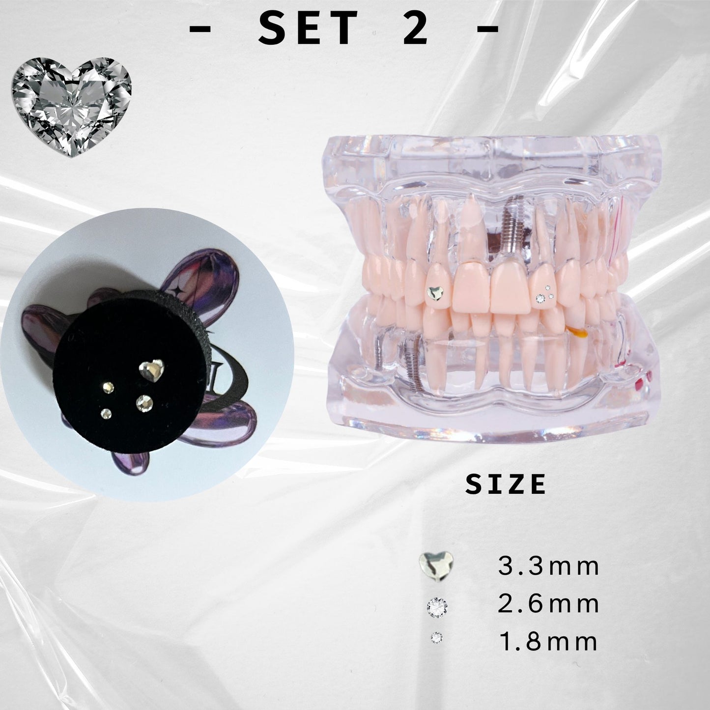 White Swarovski Tooth Gem Kit | DIY Set