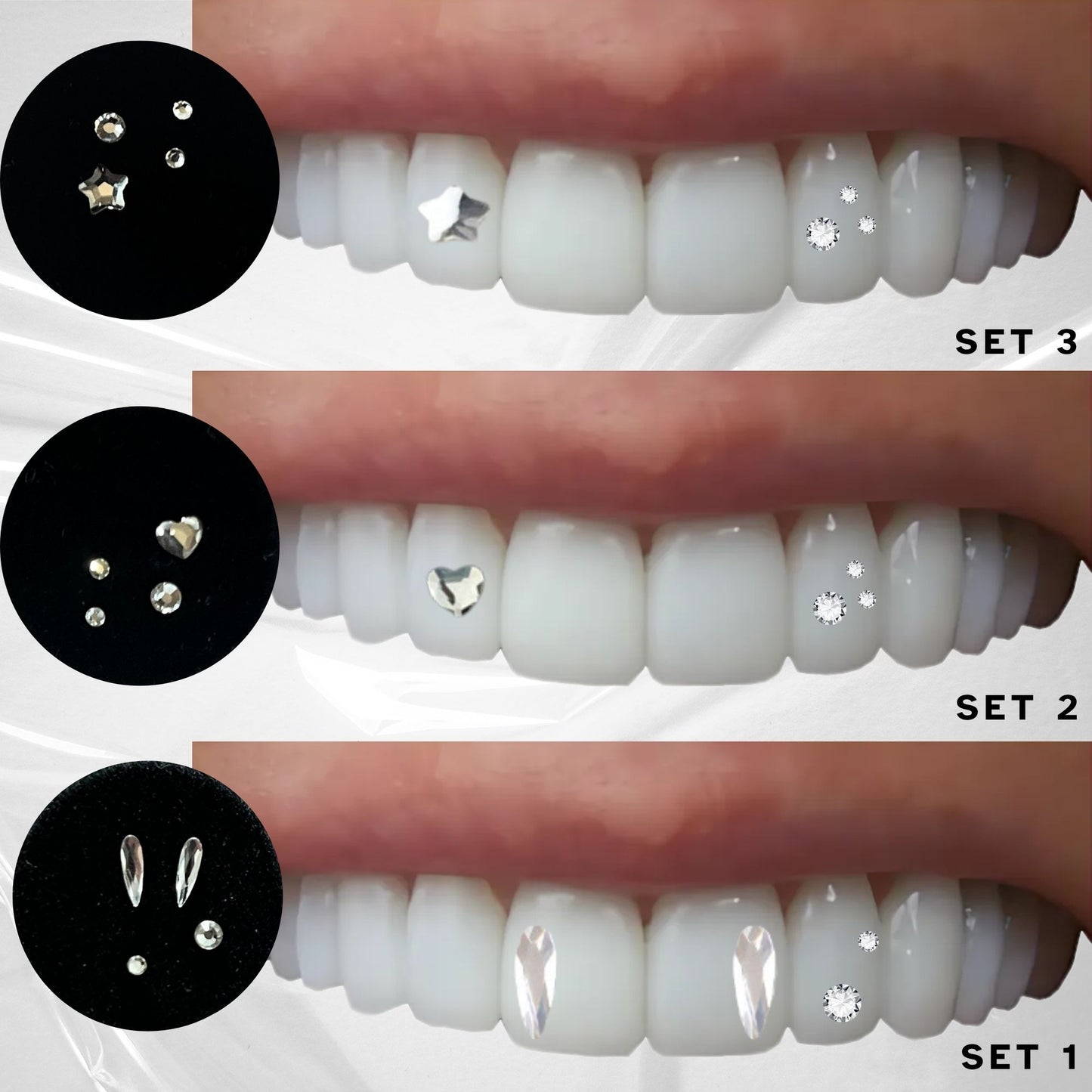 White Swarovski Tooth Gem Kit | DIY Set