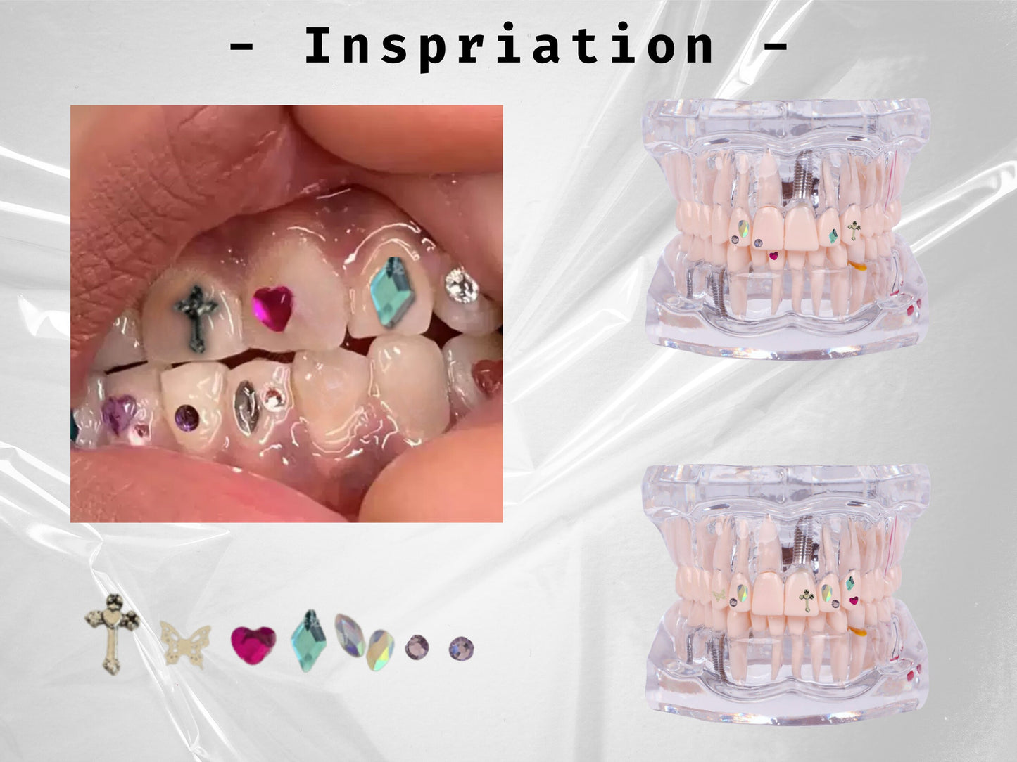 Butterfly & Cross Tooth Gem Set | DIY Kit