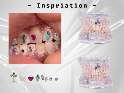 Butterfly & Cross Tooth Gem Set | DIY Kit