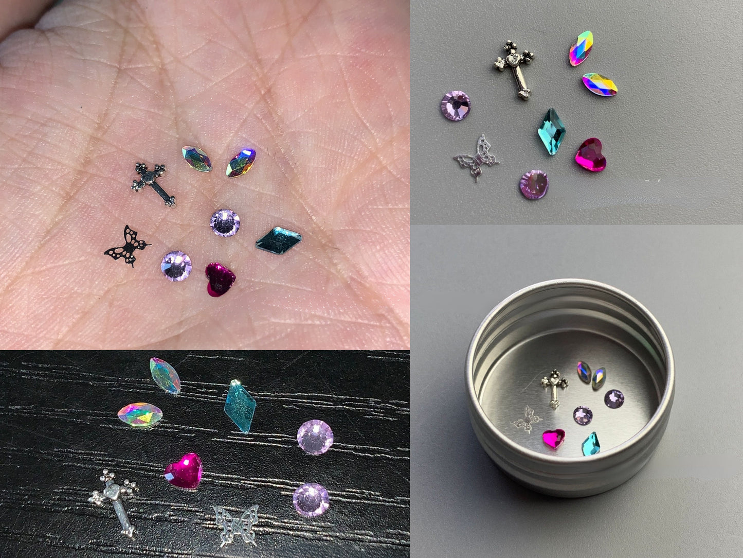 Butterfly & Cross Tooth Gem Set | DIY Kit