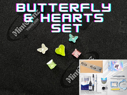 Butterfly & Heart Tooth Gem Set | DIY Kit