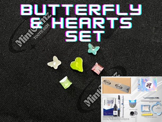Butterfly & Heart Tooth Gem Set | DIY Kit