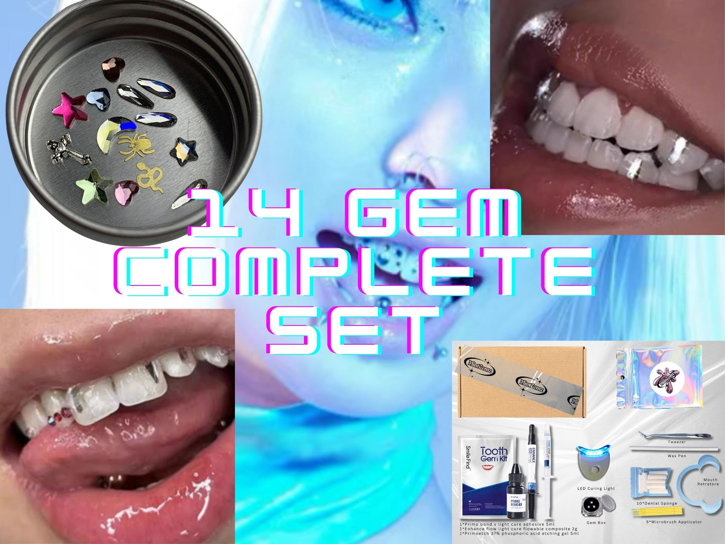 14 Gem Complete Tooth Gem Set | DIY Kit
