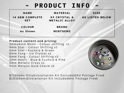 14 Gem Complete Tooth Gem Set | DIY Kit