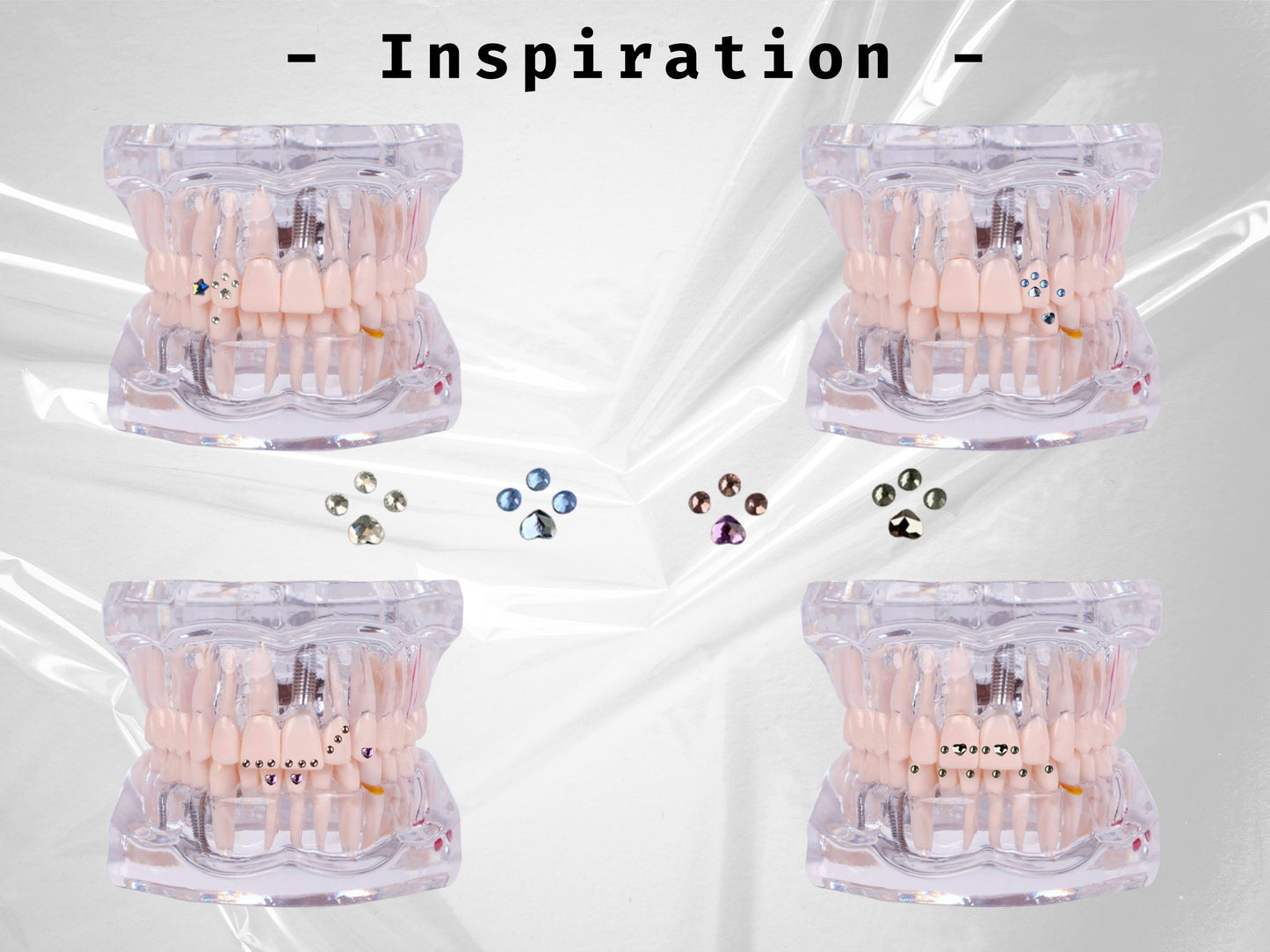 Cat Paw Swarovski Tooth Gem Set | DIY Kit