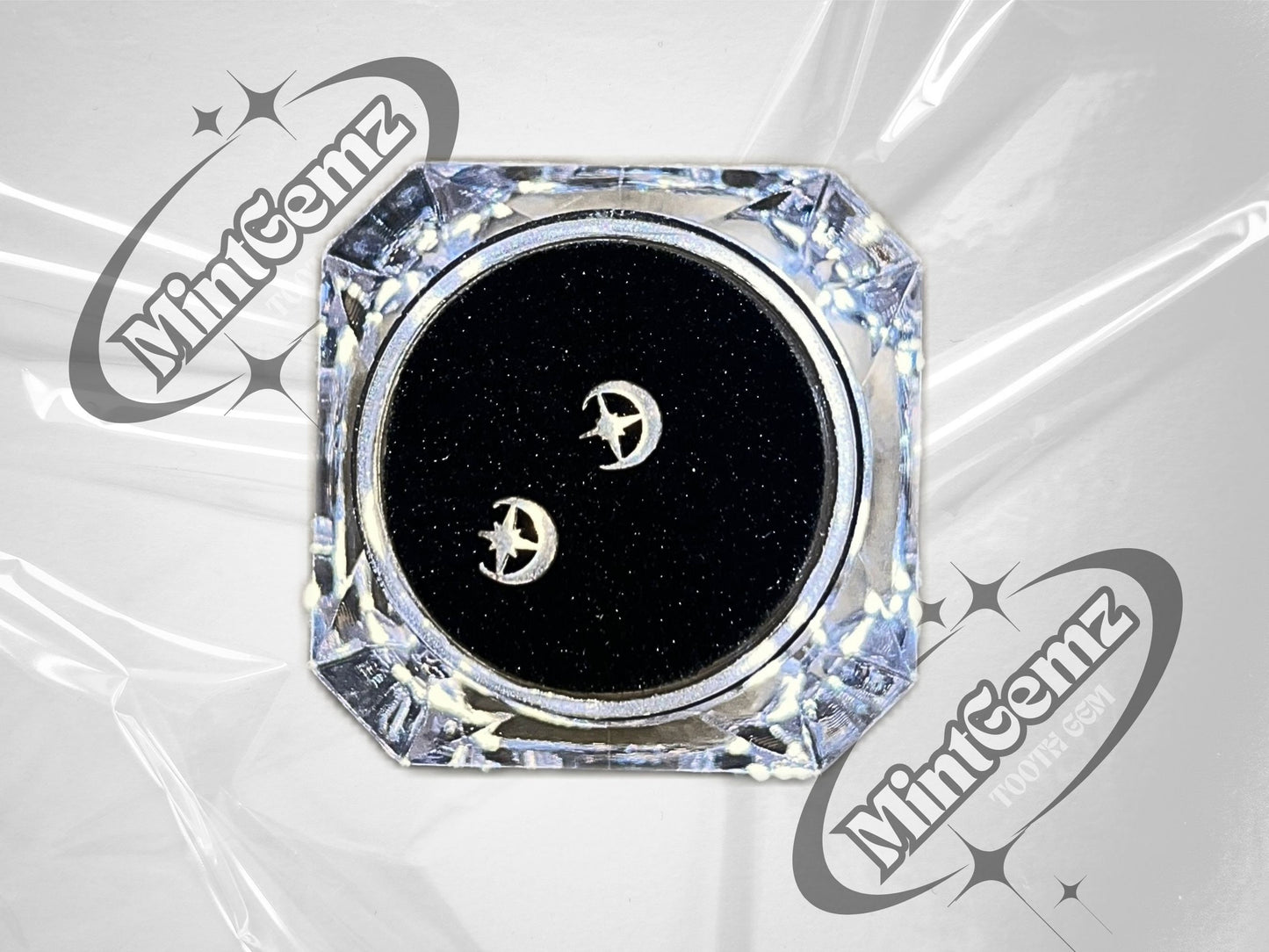 925 Silver Star & Moon Tooth Gem