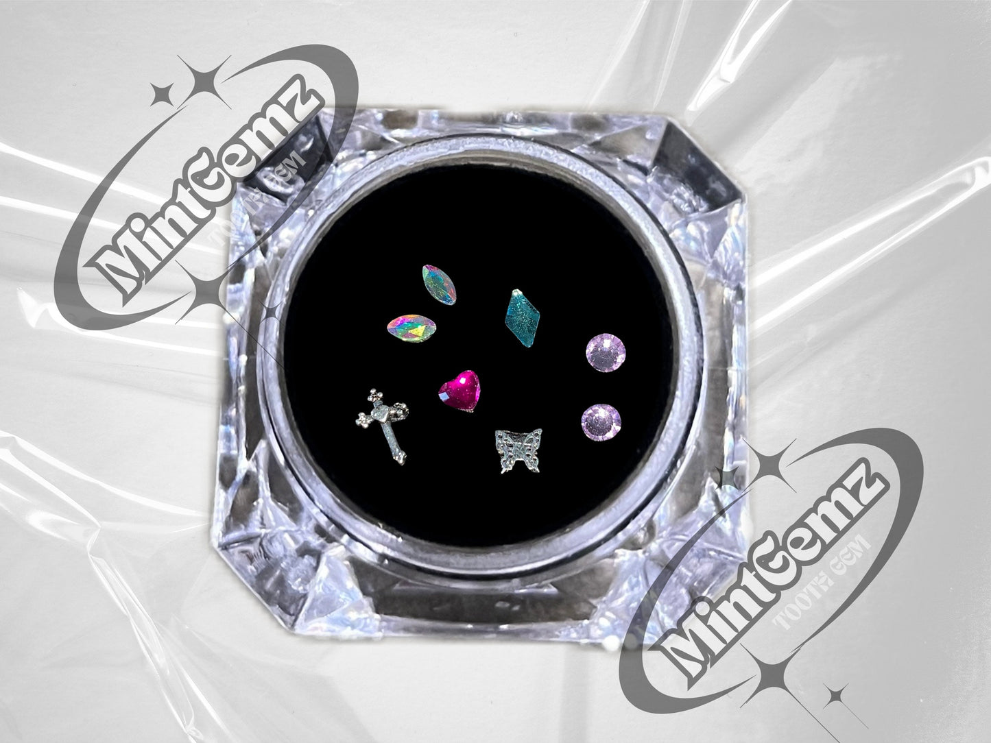 Butterfly & Cross Tooth Gem Set | DIY Kit