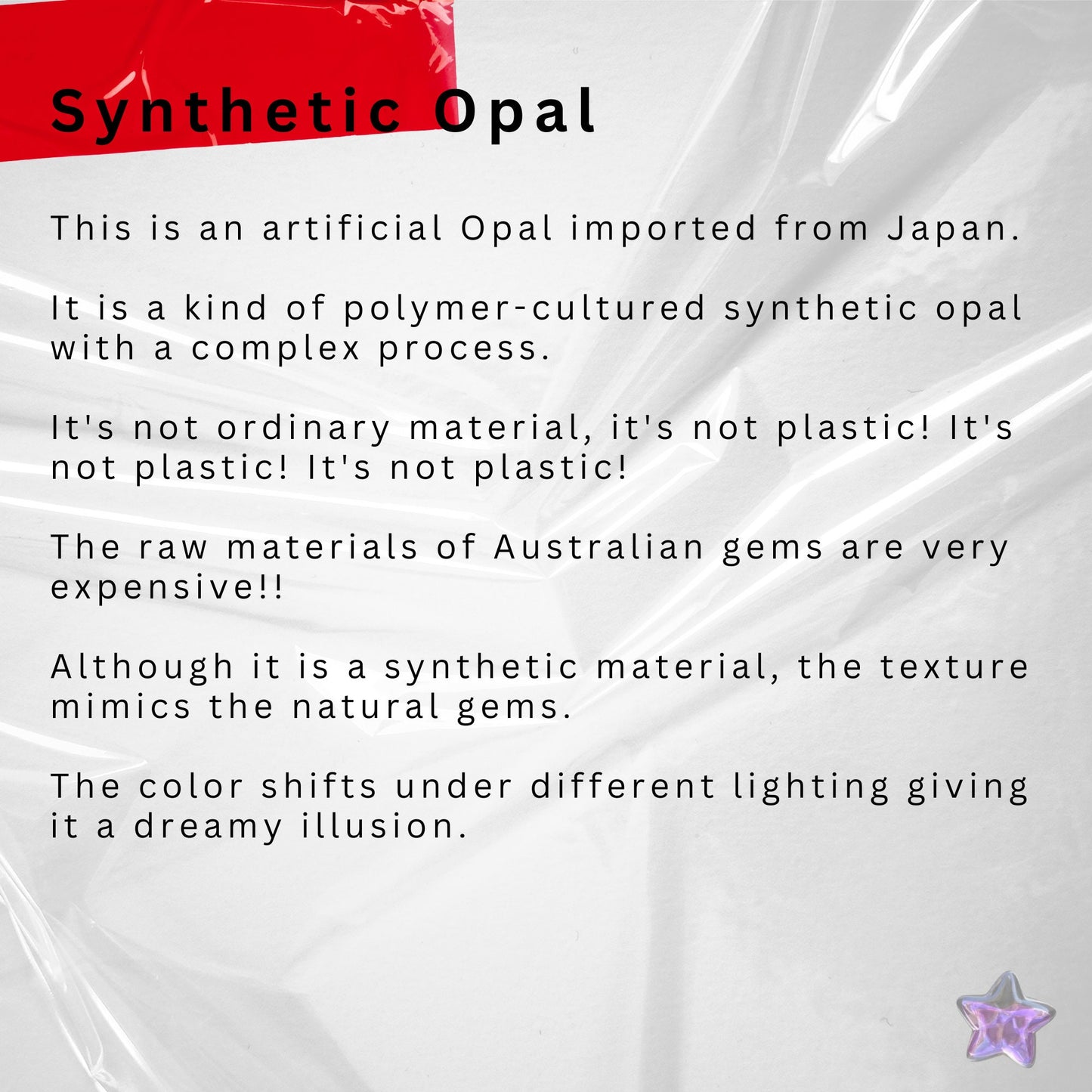 Opal Pink Star Tooth Gem