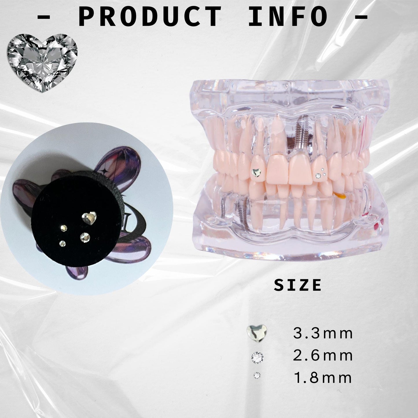 White Swarovski Tooth Gem Kit | DIY Set