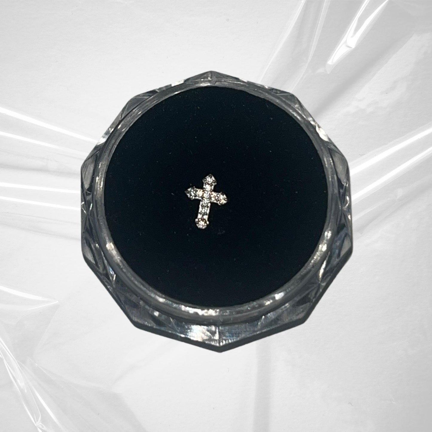 999 Silver Zircon Cross Tooth Gem