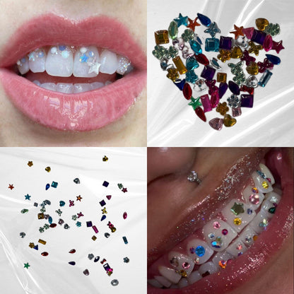 Confetti Style Tooth Gem Kit | 50 Acrylic Gems & Tools