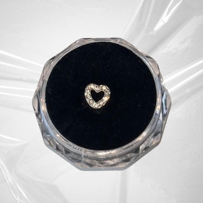 999 Silver Zircon Heart Tooth Gem
