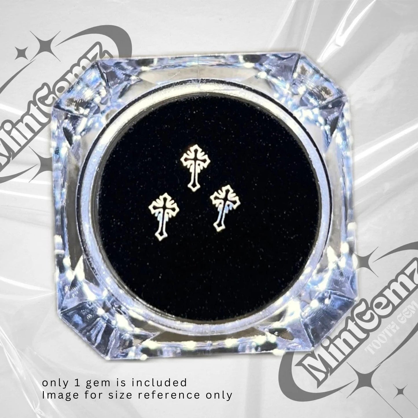 Titanium Cross Tooth Gem