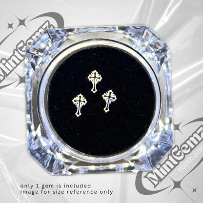 Titanium Cross Tooth Gem