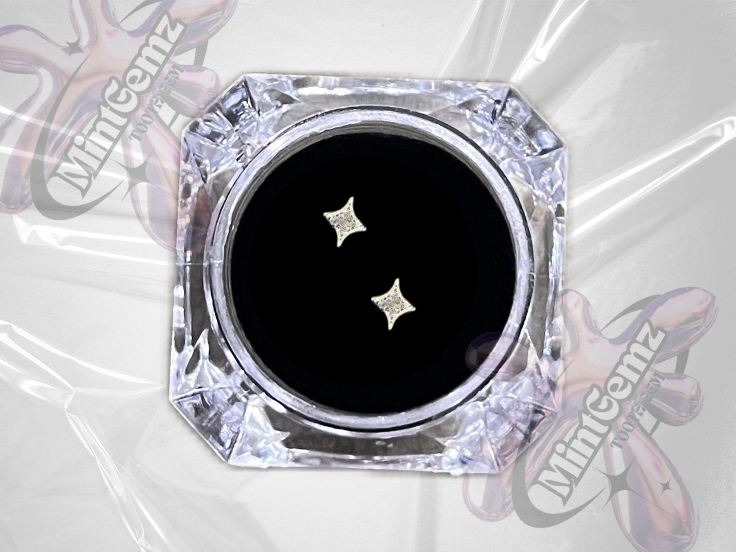 999 Silver Zircon Star Tooth Gem