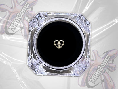 999 Silver Heart-Cross Tooth Gem